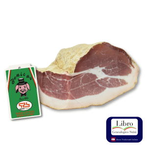 Prosciutto con etichetta Bonicarn e logo.