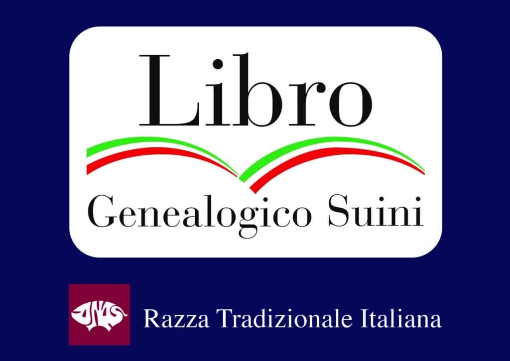 Logo "Libro Genealogico Suini" italiano.